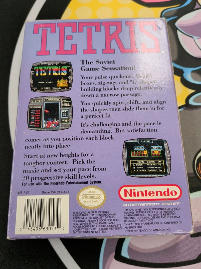 Additional view of Tetris (Nintendo Entertainment System, 1989) Boxed at Black Sheep Game Lounge