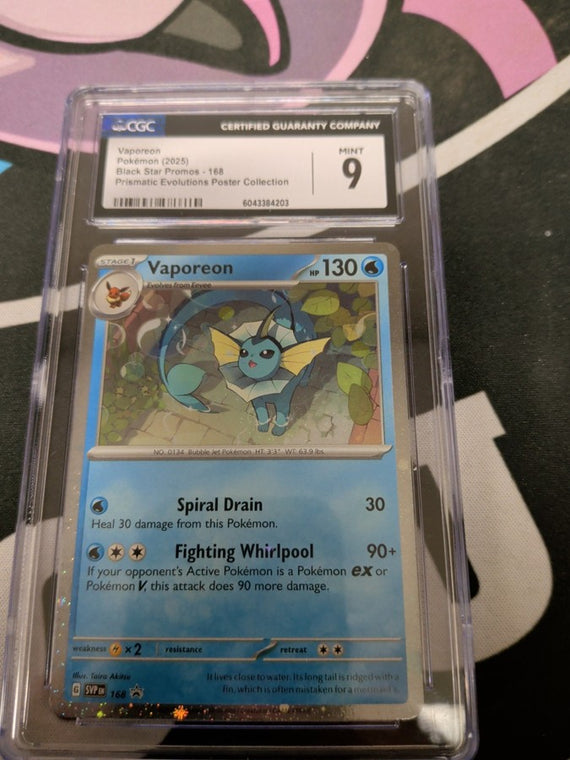 CGC Mint9 Vaporeon - 168 (Cosmos Holo) 168 Sv: Scarlet & Violet Promo Cards Holo at Black Sheep Game Lounge