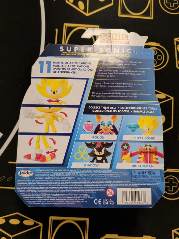 Additional view of Sonic the Hedgehog 4” Super Sonic with Chaos Emerald Action Figure at Black Sheep Game Lounge