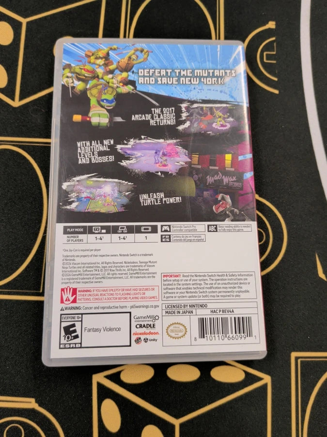 Additional view of Teenage Mutant Ninja Turtles Arcade: Wrath of the Mutants for Nintendo Switch at Black Sheep Game Lounge