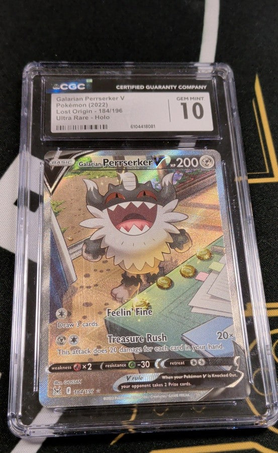 Galarian Perrserker V (Alternate Full Art) 184/196 Swsh11: Lost Origin Holo at Black Sheep Game Lounge