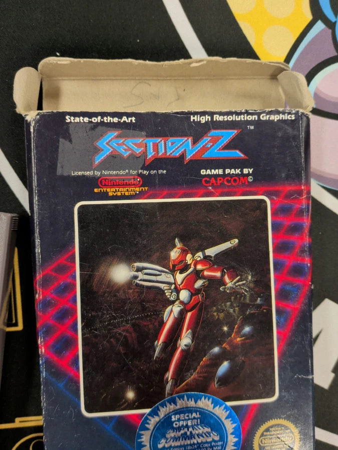 Additional view of Section Z (Nintendo NES, 1987) Game+Box No manual at Black Sheep Game Lounge